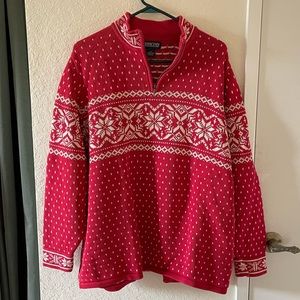 Nordic Christmas fair isle quarter zip sweater